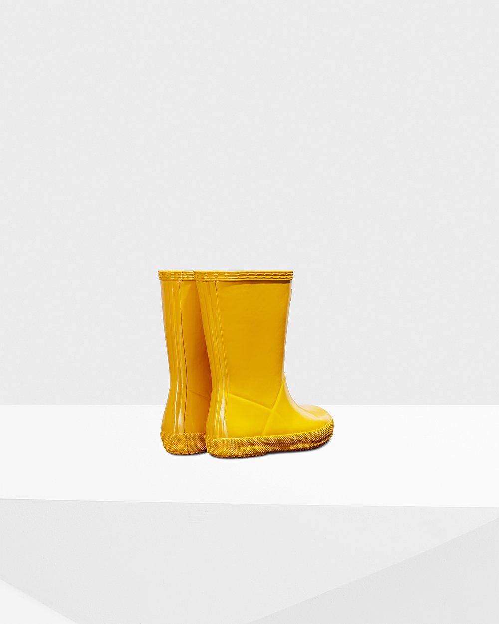 Kids Rain Boots - Hunter Original First Classic Gloss (48UAXIDBC) - Yellow